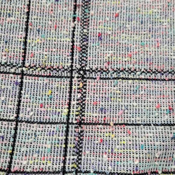 Modcloth Smiling From The Top A-Line Windowpane Dress Multicolor Textured Knit - Picture 6 of 9